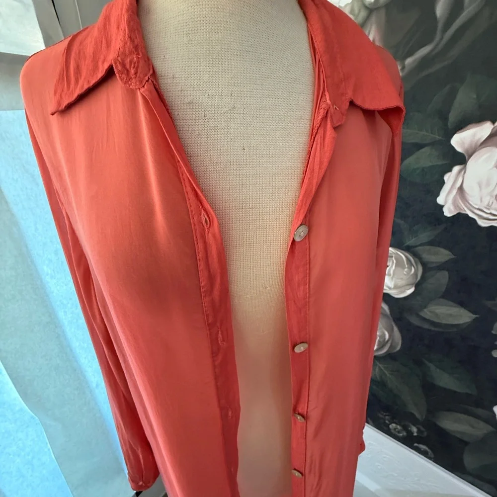 NWT SCANDAL Italy Dress SET flowy Button Melon color fitted mini dress - fits: M